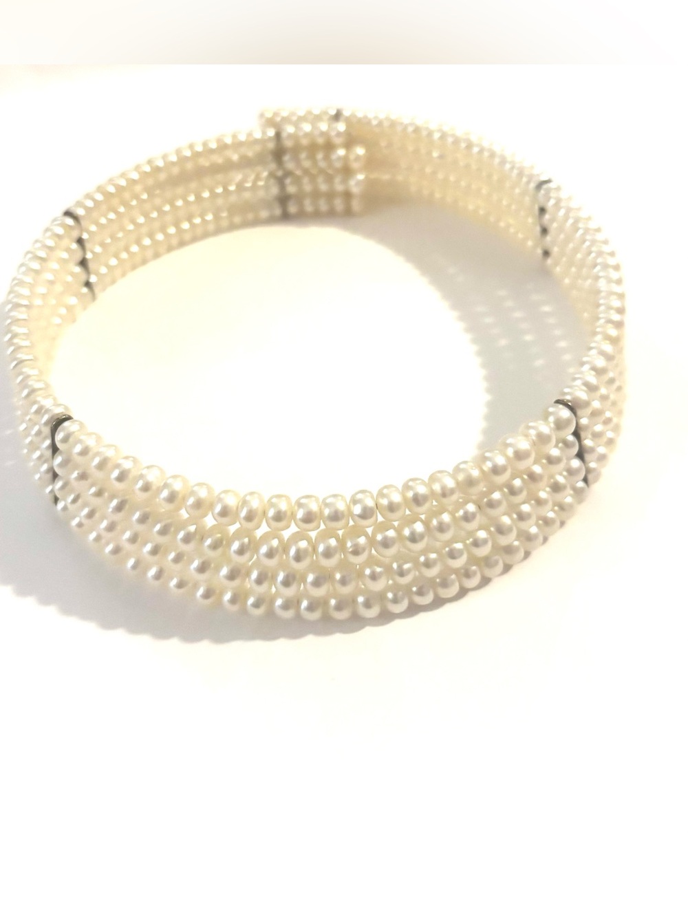Vintage White Multi-Row Pearl Necklace